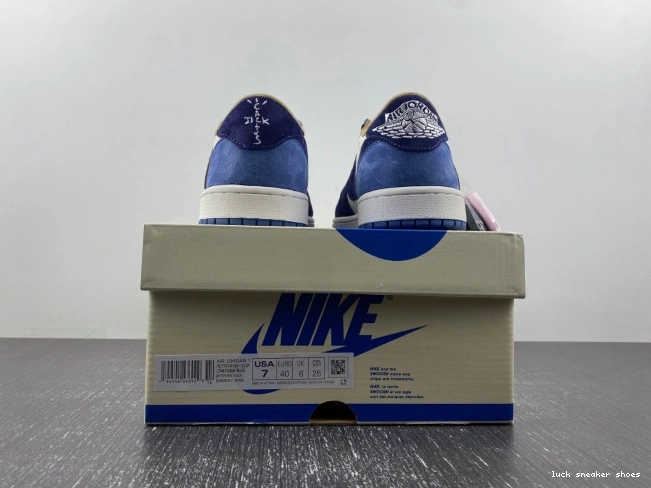 Reps LUCY CUSTOM TRAVIS JORDAN AIR 1 DM7866-808 SCOTT X 0707